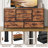 9-Drawer Fabric Dresser with Wood Top, Storage Chest-1626921502