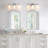 Aremi Contemporary Scalloped Arch Top Bathroom Vanity Mirror | Stainless Steel Frame-398681324-389397763