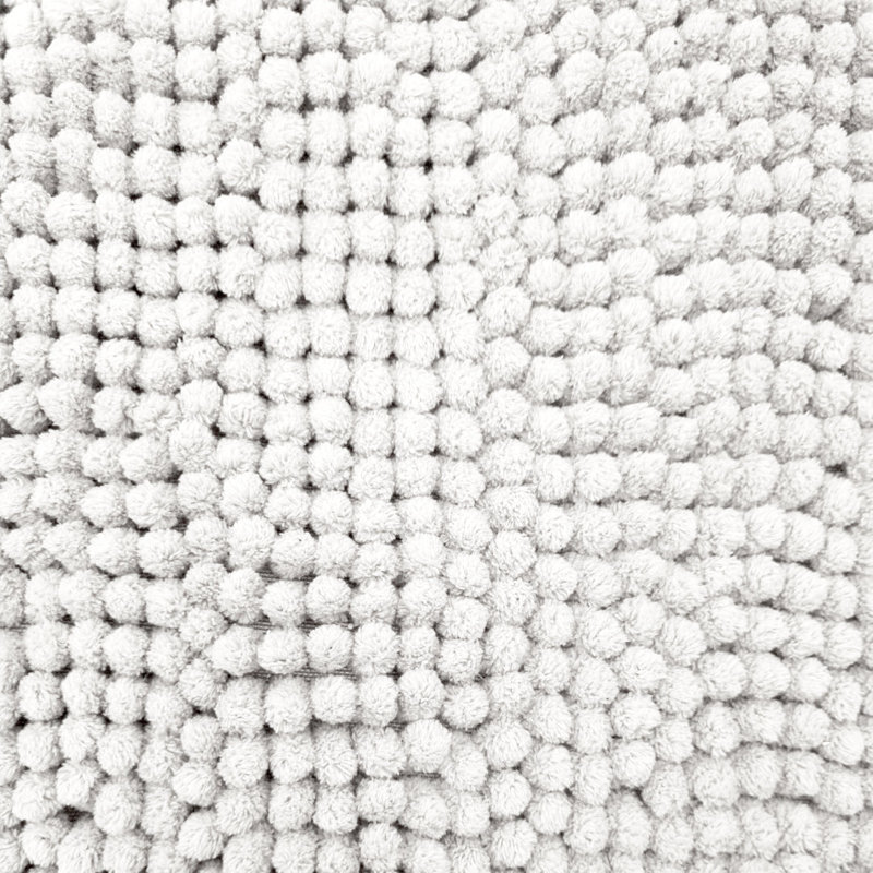 Centreville Chenille Non Slip Bath Mat, 90cm L x 60cm W, White