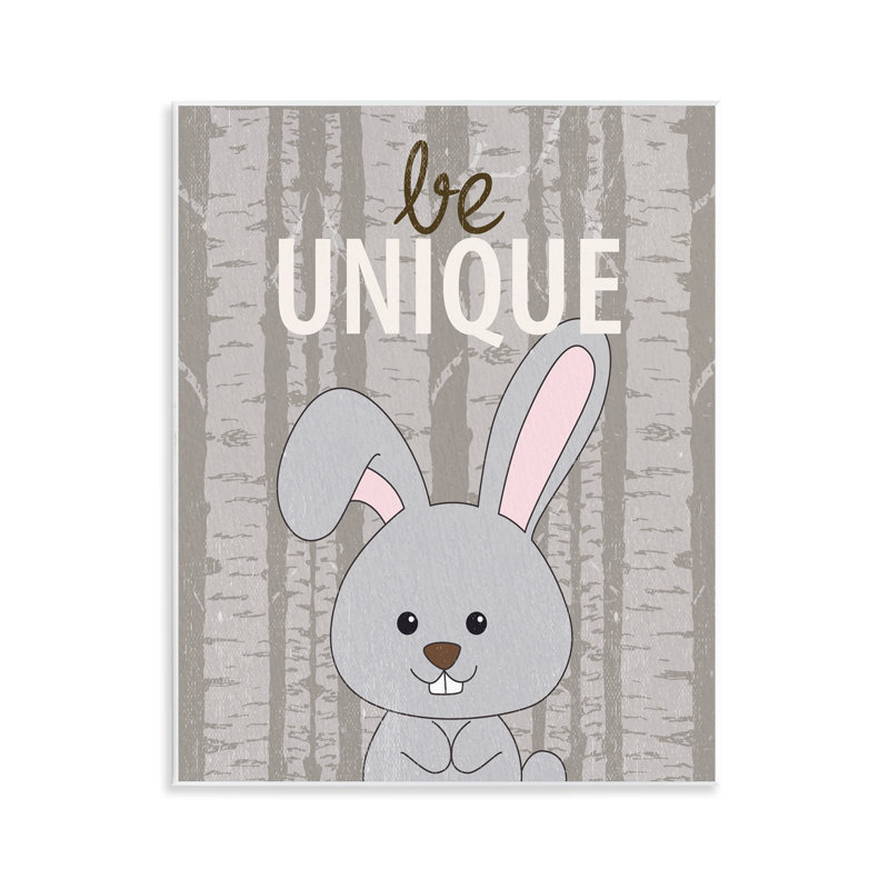 Plaque murale Be Unique Woodland Bunny, design par Kim Allen