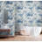 Alexaundrea Seaglass Watercolor Flower 18' L x 20.5" W Peel and Stick Wallpaper Roll-1218874417
