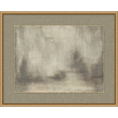 Foggy Morning 3 - Peinture encadrée sur papier