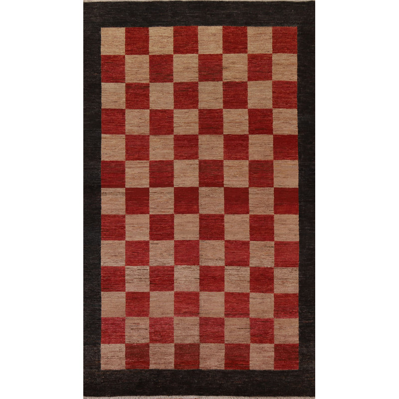 Tapis damier moderne Gabbeh 6 x 10