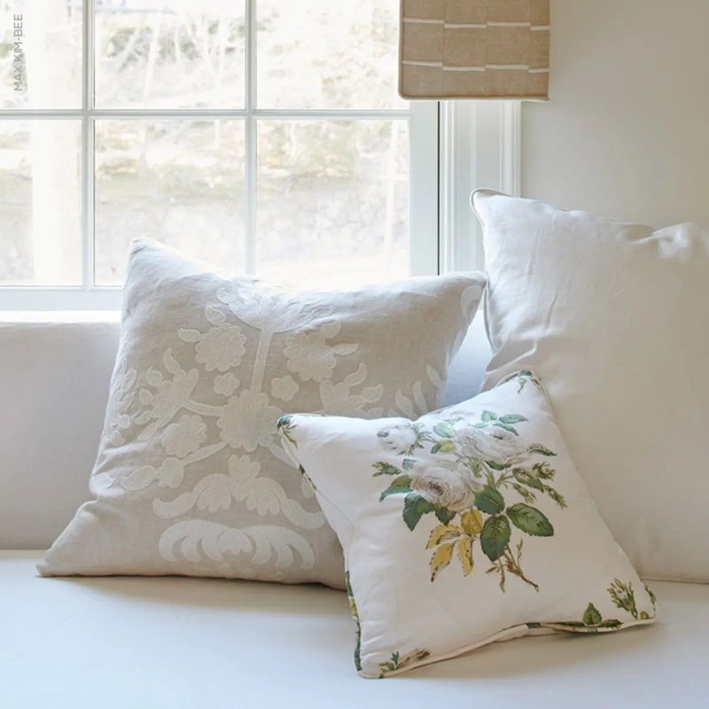 Loudon Rose Fabric, Rose/Blue