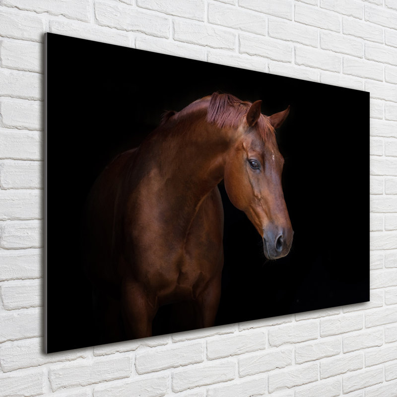 Brown Horse - Unframed Art Prints on Glass
