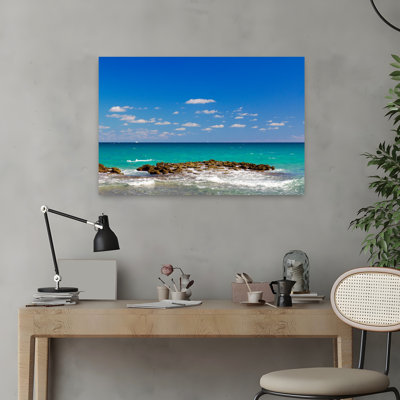 Surf sur la plage, West Palm Beach, Floride, États-Unis, paysage contemporain abstrait, art naturel
