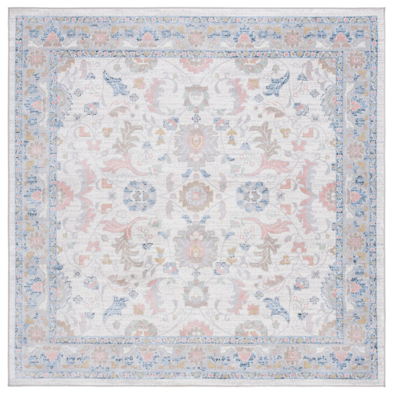 Bayside Performance Machine Washable Oriental Rug, Square 5'3"