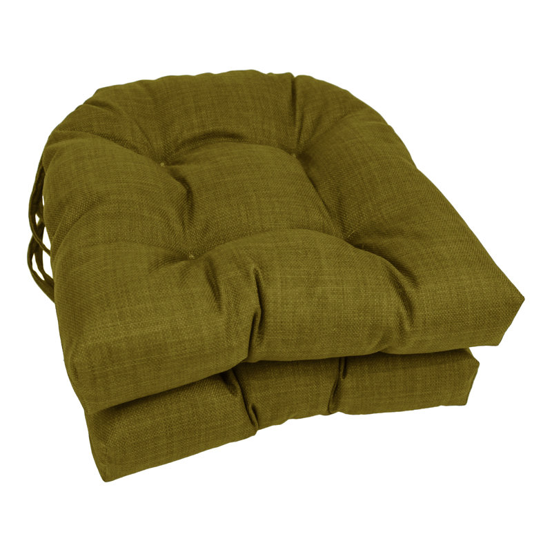 Outdoor 3.5'' Dining Chair Seat Cushion, Avocado