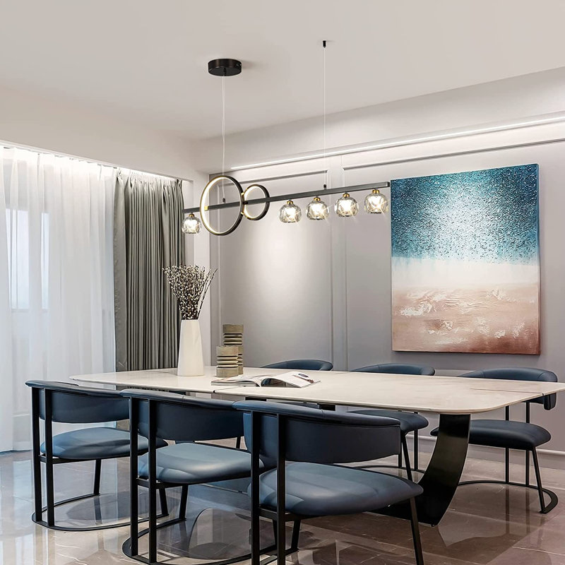 Cailob 7 - Light Kitchen Island Linear LED Pendant