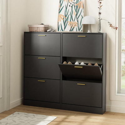 Armoire à chaussures avec 6 tiroirs rabattables