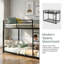 Lit superposé simple au-dessus de l'escalier Safest-804564559