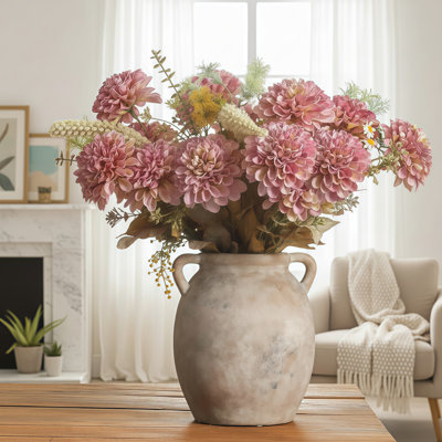 This Terracotta-Textured, Rustic-Style Ceramic Vase Features A White Washed Finish And Is An Excellent Choice For Home Décor. It Can Be Used In The Living Room, Bathroom, Dining Table, Fireplace, Or As A Centerpiece For Weddings.