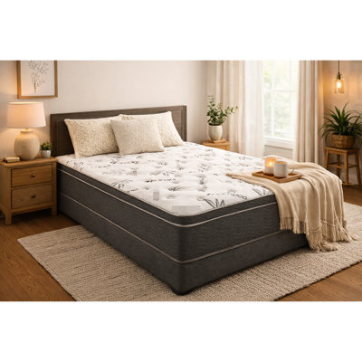 Matelas double 10 po avec housse pour favoriser la circulation de l'air et ressorts enveloppés pour isoler les bruits, 54 po de largeur, 75 po de profondeur, 10 po de hauteur, 60 lb 10 po, housse, flux d'air, ressorts, réduction