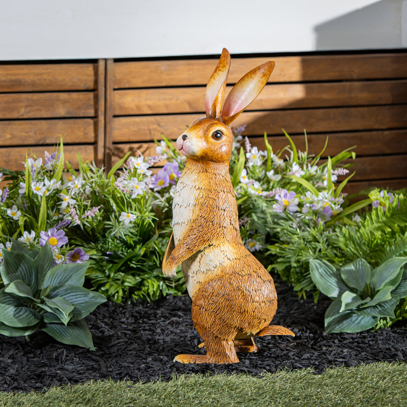 Statue de jardin réaliste en métal 25 po