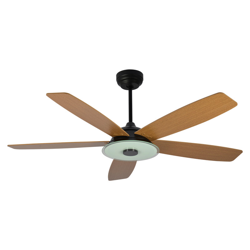Ventilateur de plafond standard à DEL à 5 pales de 56 po avec télécommande et ensemble d'éclairage