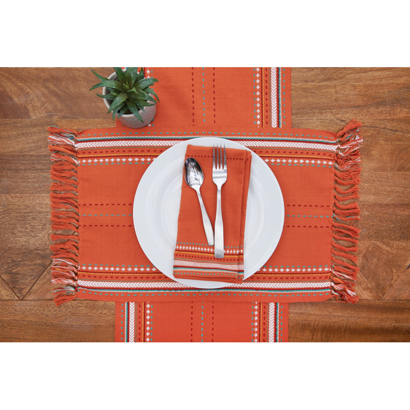Ensemble de 6 napperons Southwest Sienna, Orange