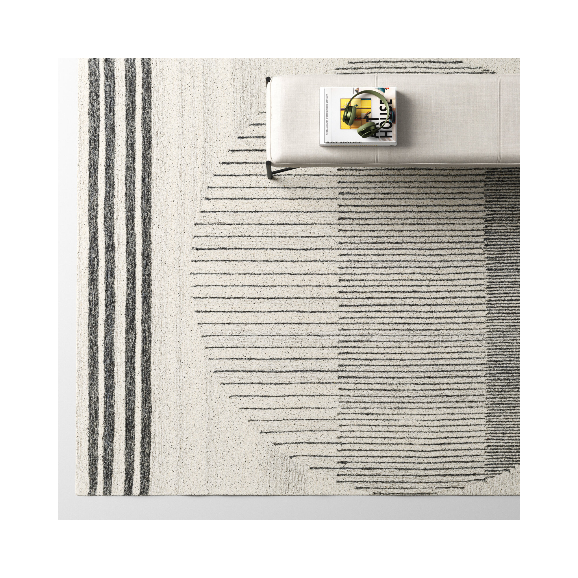 Uptown Handmade Wool Rug, Rectangle 5' x 7'6"