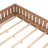 Queen Floor Bed With Slats And Safety Guardrail, Queen Size Montessori Floor Bed With Fence And Built-in Bookshelf, Easy Assemble Montessori Beds For Kids, Girls, Boys, Natural-1636523215