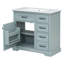 Meuble-lavabo 36 po avec lavabo en céramique-34652284