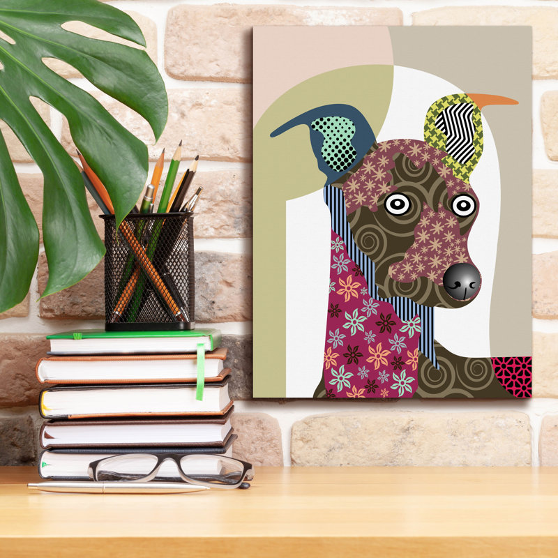 'Greyhound' by Lanre Adefioye, Canvas Wall Art, 16" H x 12" W x 0.75" D