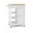 Kitchen Island Rolling Trolley Cart With Adjustable Shelves And Towel Rack Rubber Wood Table Top