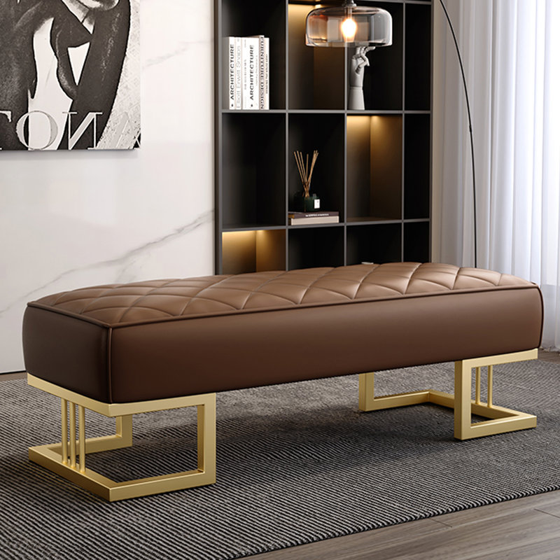 Banc avec revêtement, Marron foncé