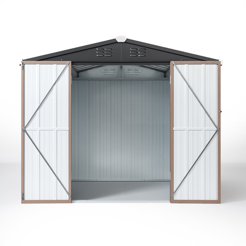 8 ft. W X 6 ft. D Metal Tool Shed