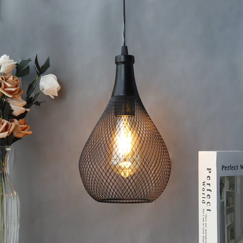 Bay Isle Home 31Cm Light Single Geometric LED Pendant with Rope Accents