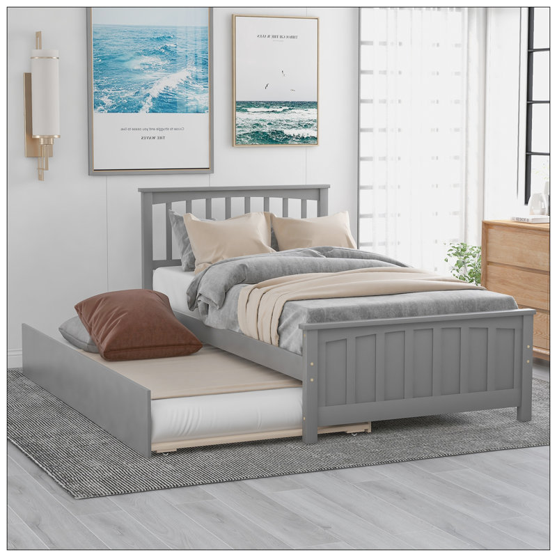 Lit pour chambre à coucher, gris
