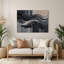 Art mural horizontal en métal rayé horizontal gris foncé