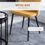 Chaise d'appoint en velours jaune