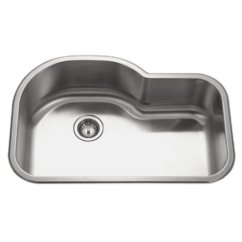 Medallion Designer 31.5'' L Single Bowl Stainless Steel Kitchen Sink