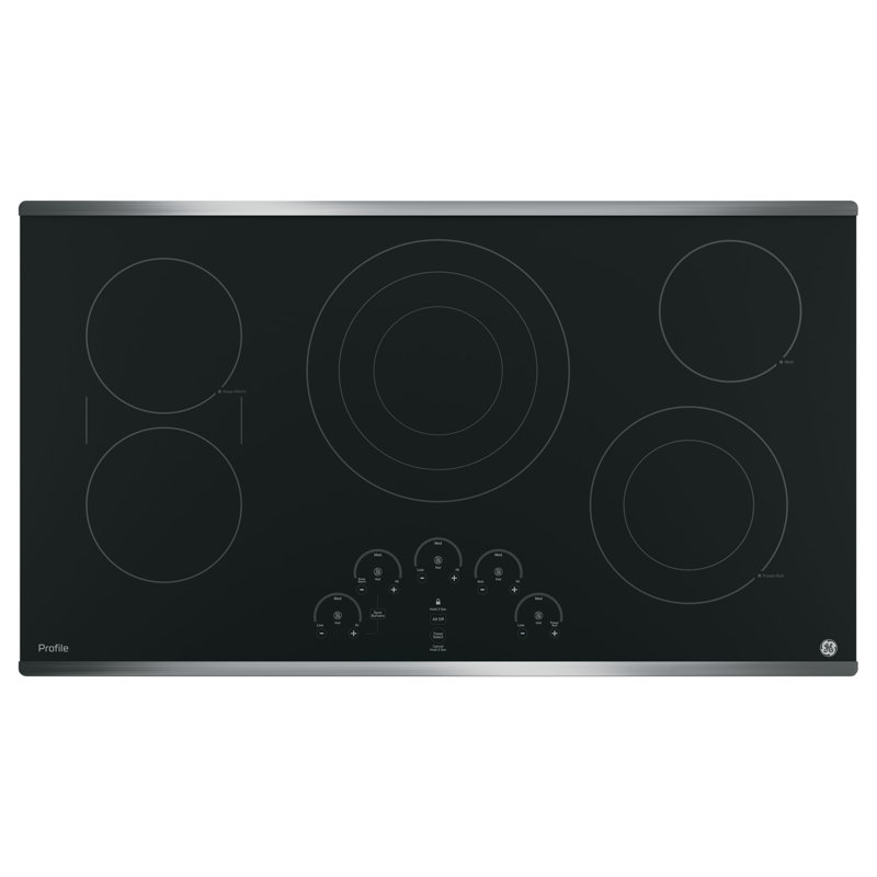 GE Profile 36" Electric Cooktop, Stainless Steel