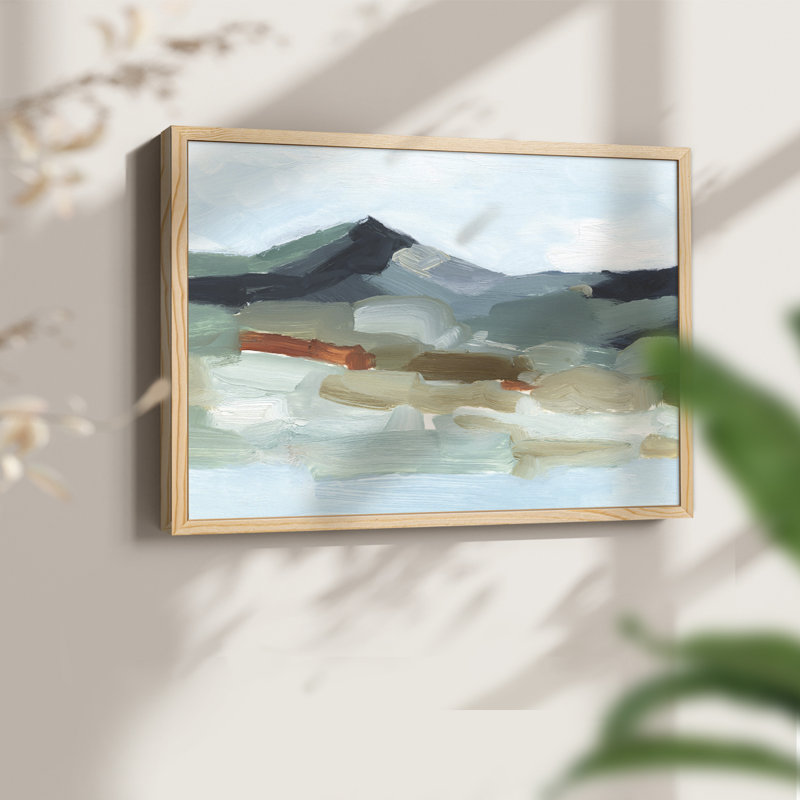 Montagnes d'automne I - reproduction encadrée - réarmable, H 8 po x l 10 po, Naturel