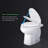 Elongated Slow-Close Toilet Seat with Adjustable Hinges and Easy Removal in White Molded Wood, Standard Size Fit-52989293