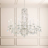 Siena 15 Light 41in x 35in Chandelier with Crystal Tusks in Antique Silver with Clear Radiance Crystals