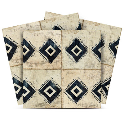 12" x 12" Floral Vinyl Peel and Stick Mosaic Tile (Set of 24)
