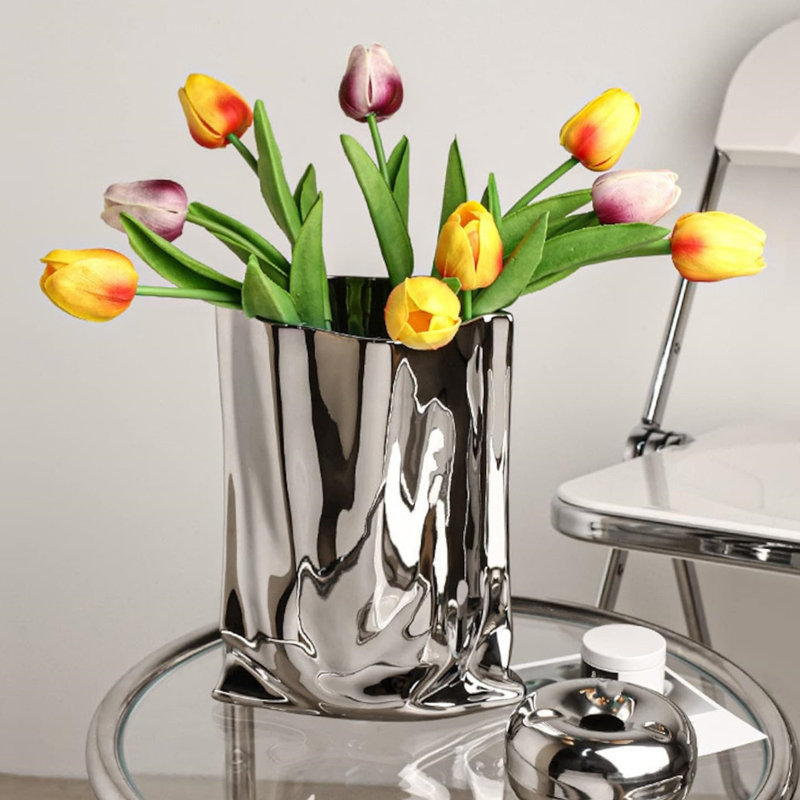 Vase en céramique Crinkle Fold