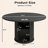 47" Modern Round Dining Table with Hidden Compartment – 2-Tier Storage Shelf and Wood Slat Base, Wood Kitchen Table-1788270606