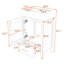 Meuble-lavabo simple contemporain en bois avec lavabo en céramique, tiroir de rangement et porte à fermeture en douceur-474967672