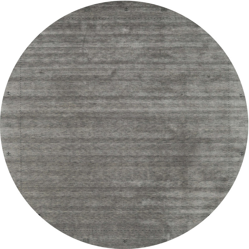 Tapis noir/gris, Rond 5 pi