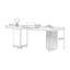 Noyer brun + pierre frittée rectangulaire beige + bois massif + bureau en acrylique-1154650878