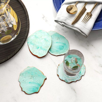 Agate 4 Piece Coaster Set