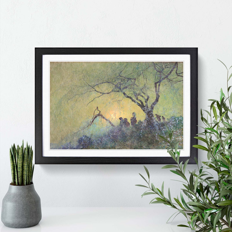 Memories of Japan by Hiroshi Yoshida - Framed Print, 27cm H x 36cm W x 2cm D, Black Framed