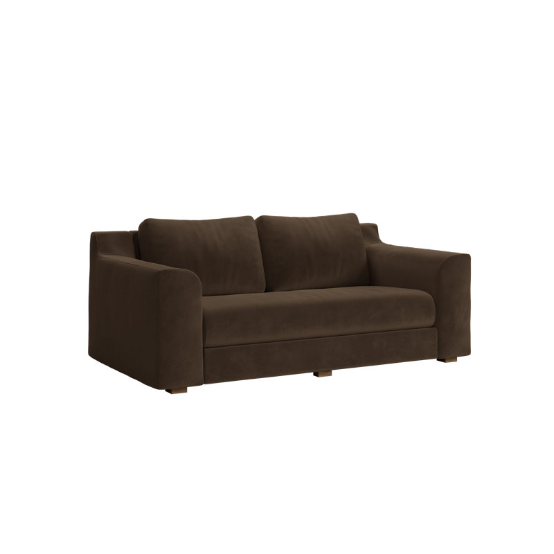 Elevate Loveseat, Chocolate Recycled Velvet