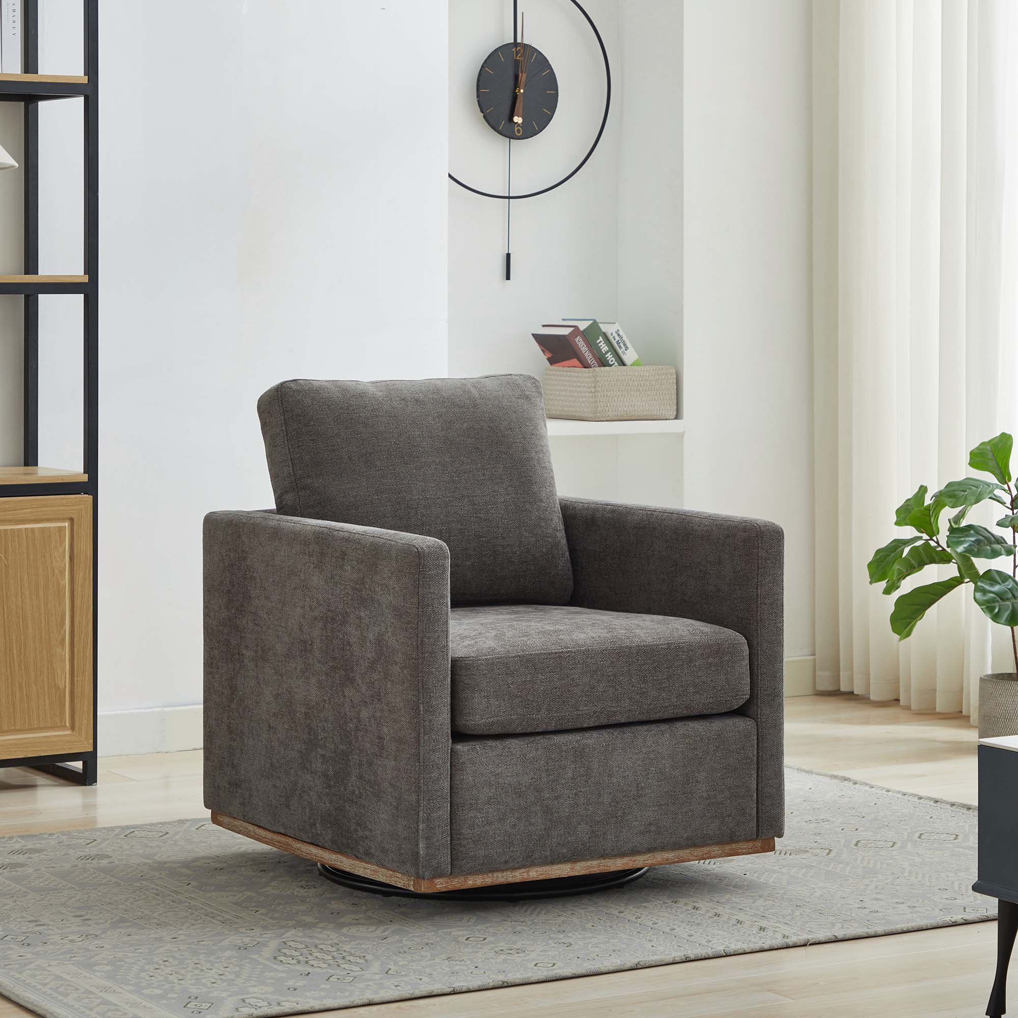 Latitude Run® Upholstered Swivel Accent Chair | Wayfair