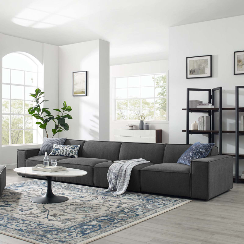 Canapé modulaire 4 pièces Restore, Gris anthracite