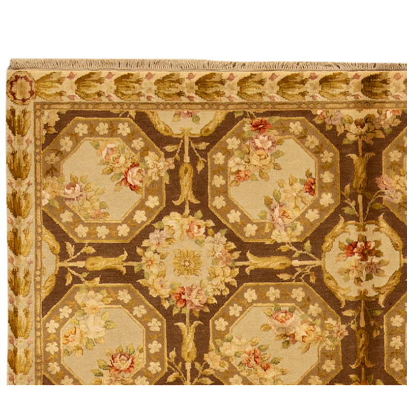 Handmade Silk and Wool Area Rug