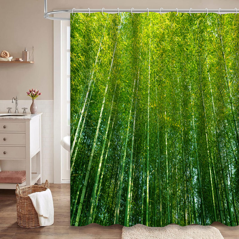 Rideau de douche Bamboo Forest, L 72 po x l 84 po