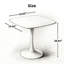 Table de salle à manger 24 po à piédestal carré blanc, petite table moderne en panneau de fibres à densité moyenne pour 2 à 3 personnes, table de cuisine compacte pour petits espaces